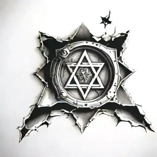 Bullet Hole In The Star Of David