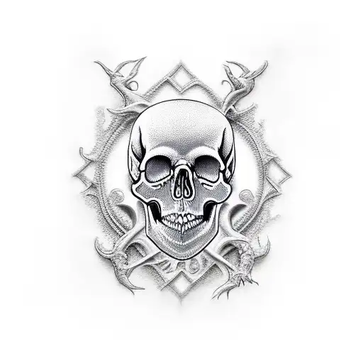 Skull Whit Dragom