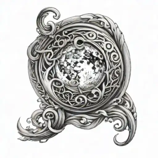 Moon With Initials Intertwined