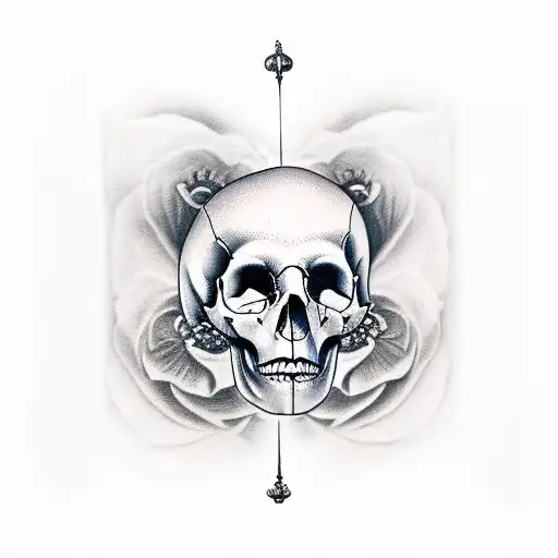 Forearm Skull Woman Portrait