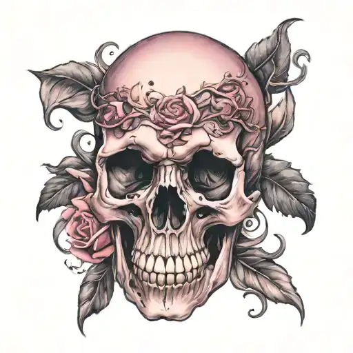 Dark Pink Skull