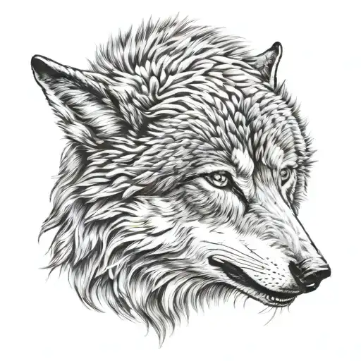 Wolf Head Face On