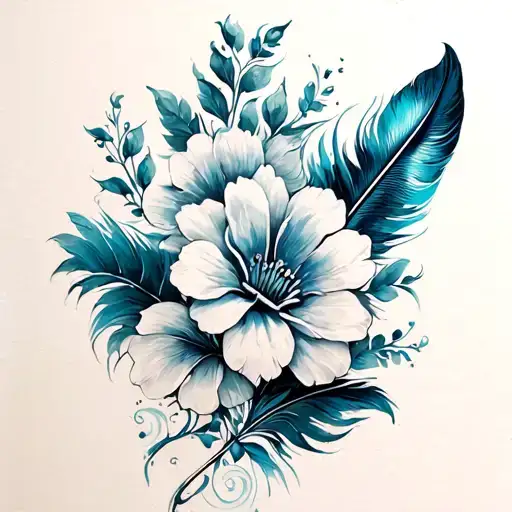 Flowers With Feather