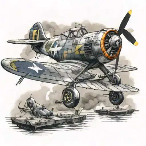 World War 2 Airplane Art Representation