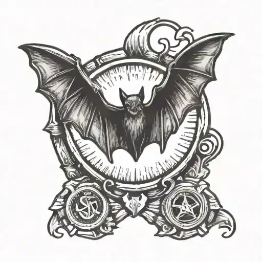 Scout Badge Featuring A Bat Symbol