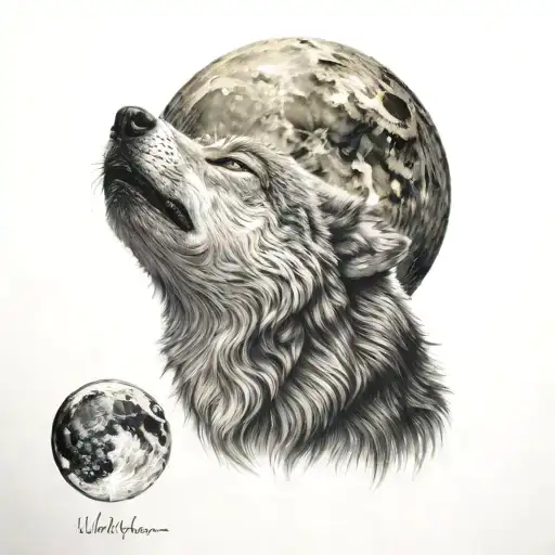 Wolf Howling At The Moon
