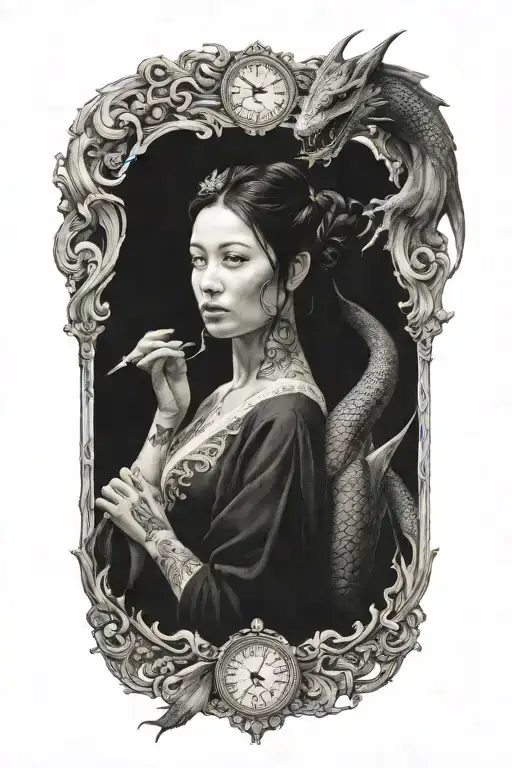 Dragon And Virgin Lady