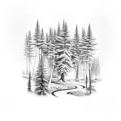 Forest Combined With A Racetrack