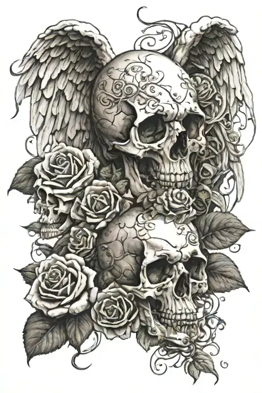 I Want Some Angels With Some Roses And A Skull