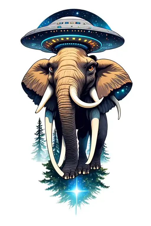 Ufo Mammoth Galaxy Stars Woods