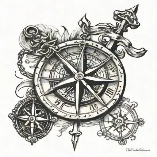 Latin Cross And Compass