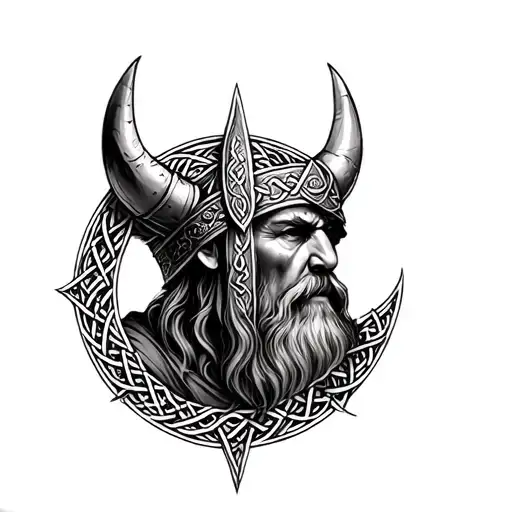 Viking Celtic Border Circle Only Nothing In The Middle Or Center