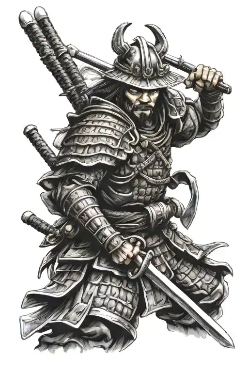 Samurai Warrior Holding