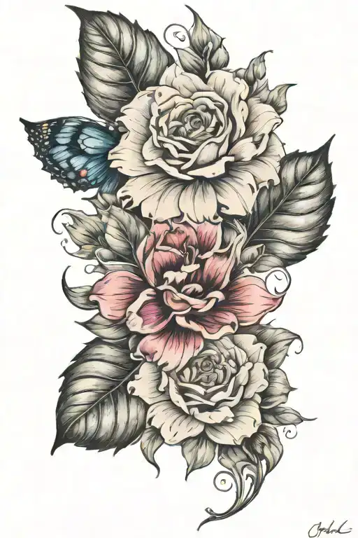 Floral Background And