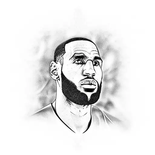 Psychedelic Lebron James Potrait