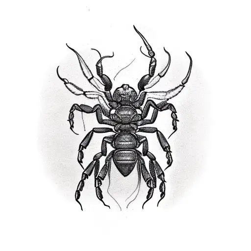 Scorpion With Red Spider Lillies