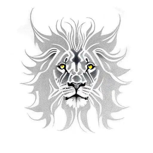 Little Lion Alone Sad But Strong