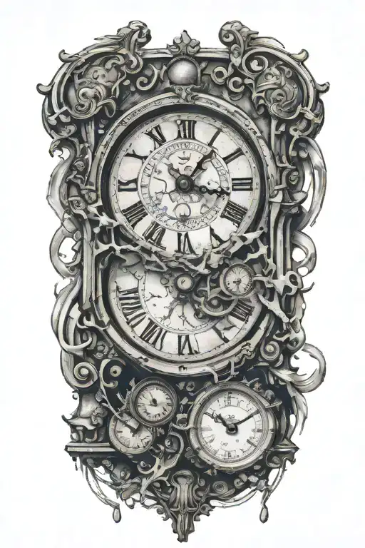 Broken Clock With Time Running Away