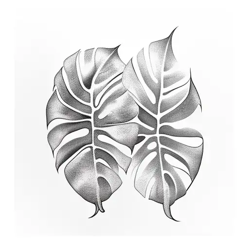 Monstera Deliciosa With Snake