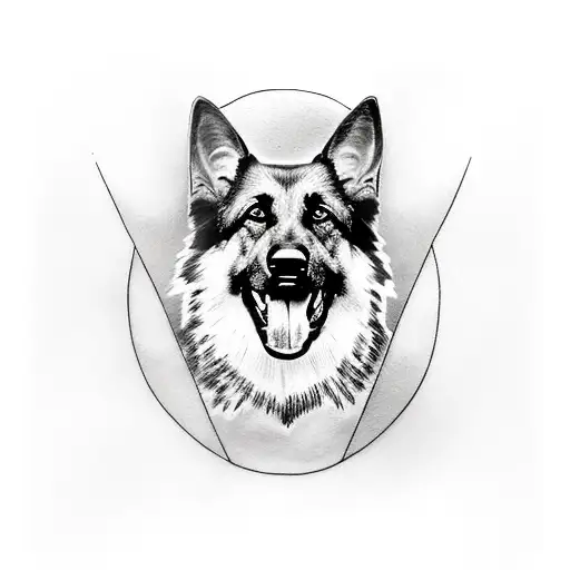 German Shepard With A Paw And The Name Sixten