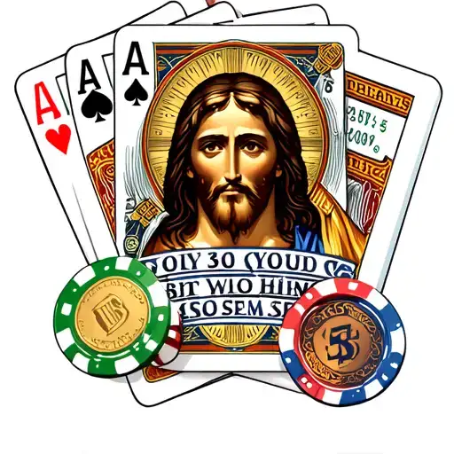 Playing Cards And Poker Chips And Money Jesus Quotes