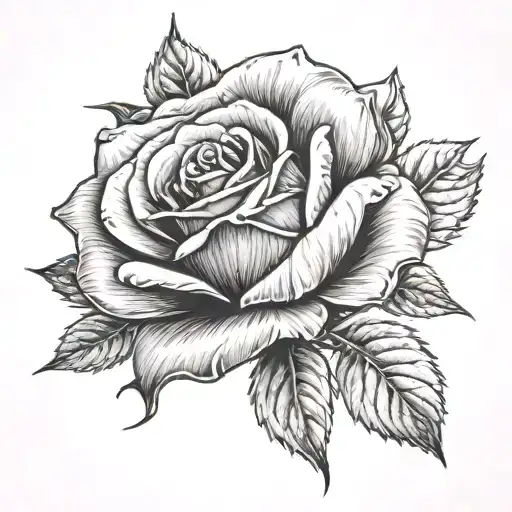 Realistic Rose With Dark Background