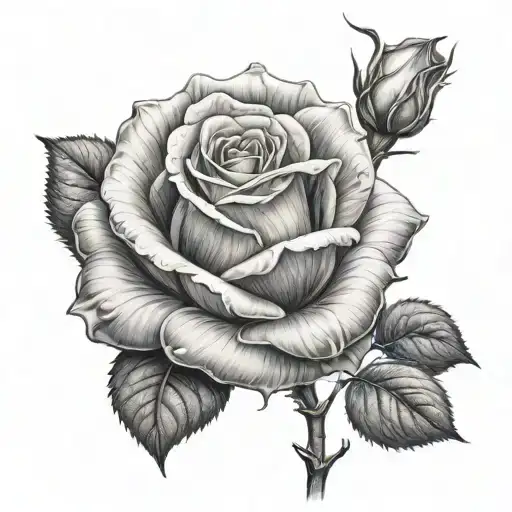 Realistic Rose With Dark Background