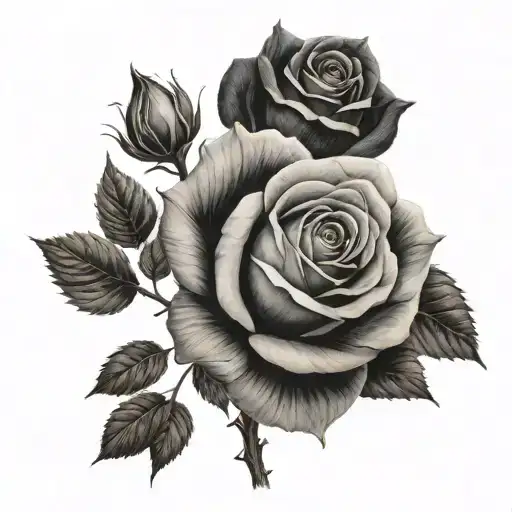 Realistic Rose With Dark Background