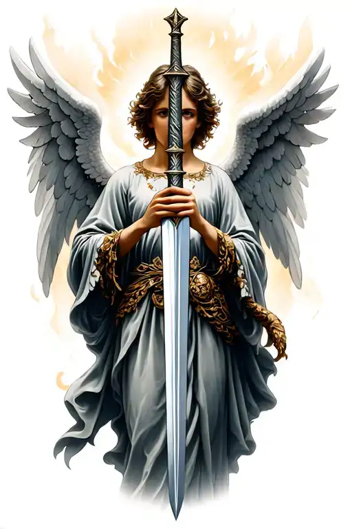 Angel Holding A Sword