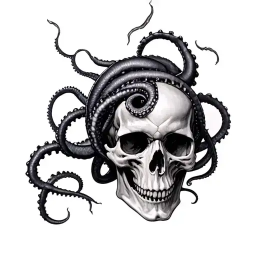 Skull With Tenticles