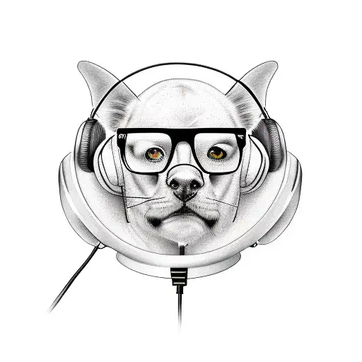 Bat Wearing Headphones And Glasses