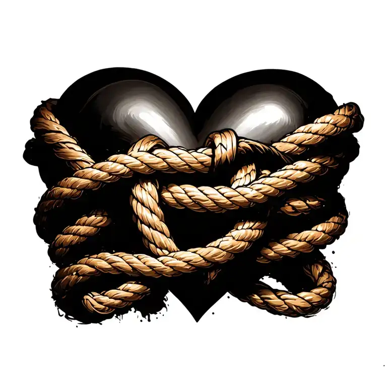Heart And Rope Intertwined