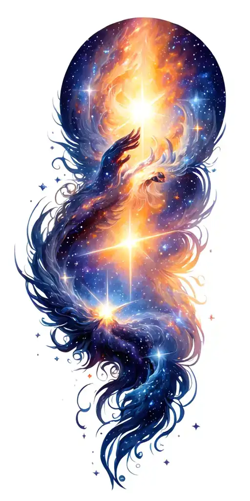 Heaven And Galaxy Filled With Stars Shining