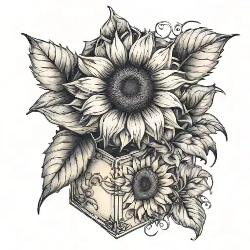 A New-school Style Sunflower Box