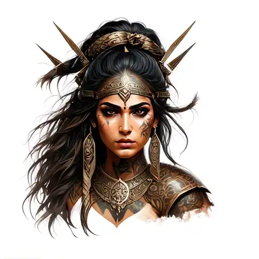 Warrior Woman Face
