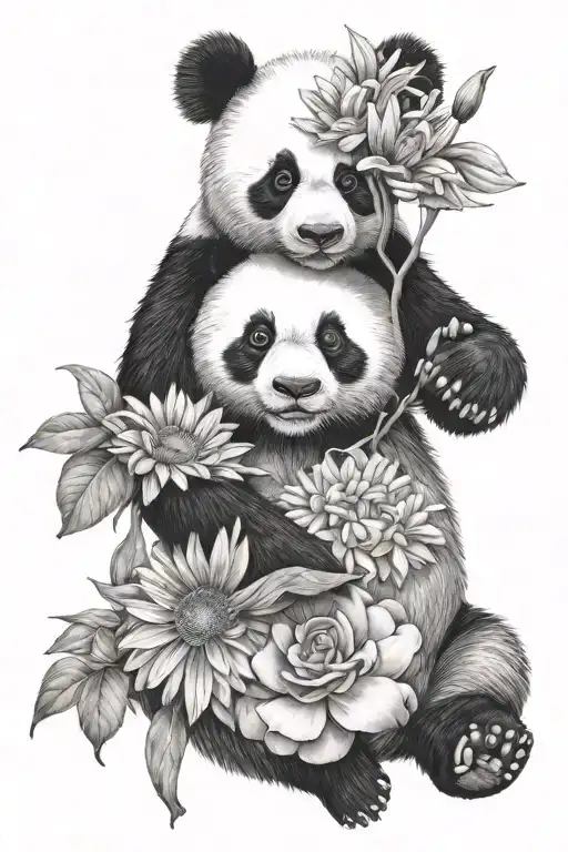 Panda With Gerbera