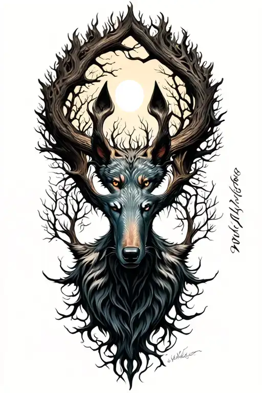 Yggdrasil With Wolf Head