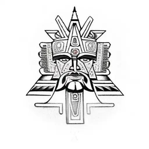 Aztec Head Dress Pyramid Calendar