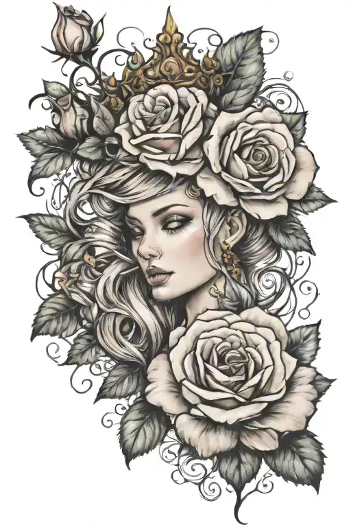 Feminine Fairy Crown Pastels Roses