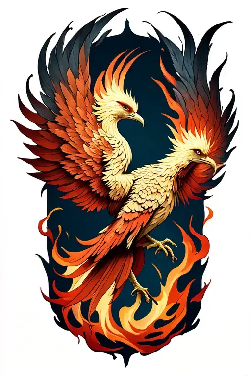 One Phoenix With Flames