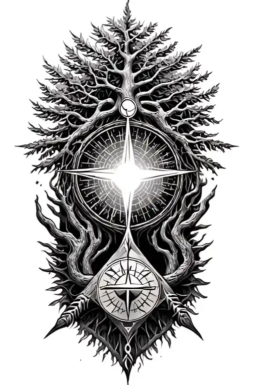Tree Of Life And Incorporating Metatron Cube With A Compass
