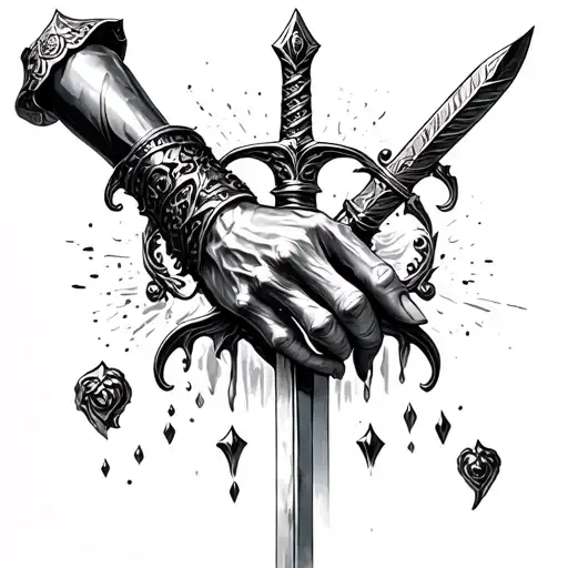 A Knight's Hand That Drops A Sword