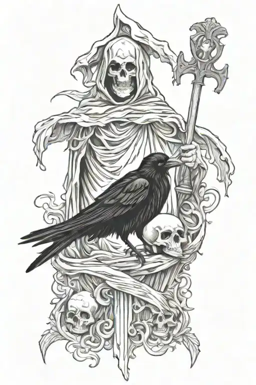 Grim Reaper And Raven