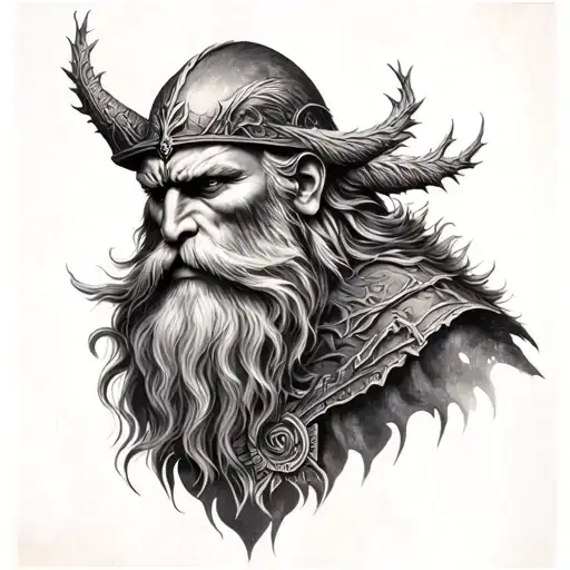 God Odin And The Forest