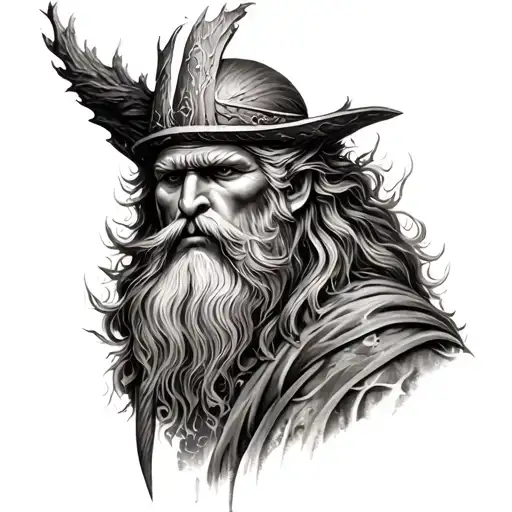 God Odin And The Forest