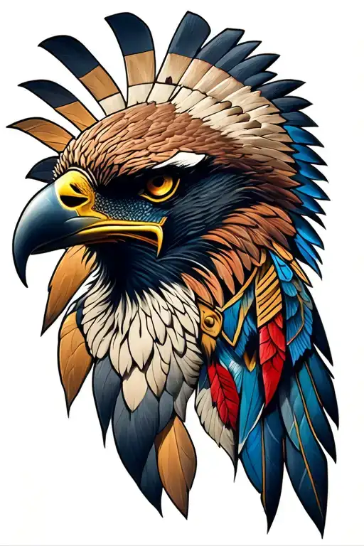 Aztec Warrior Eagle Head