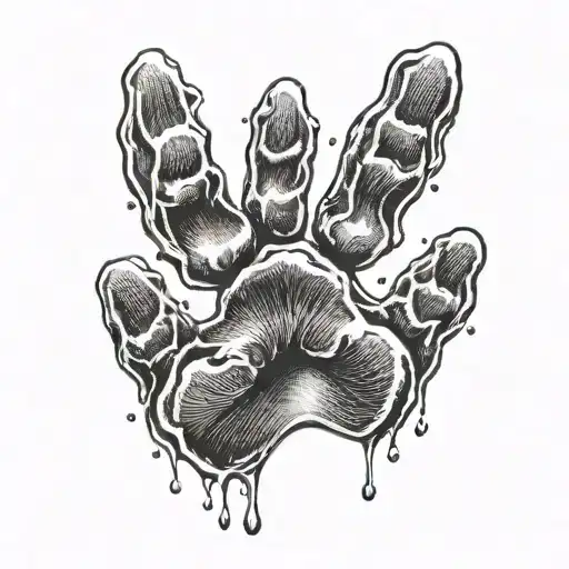 Vizsla Dog Paw Print