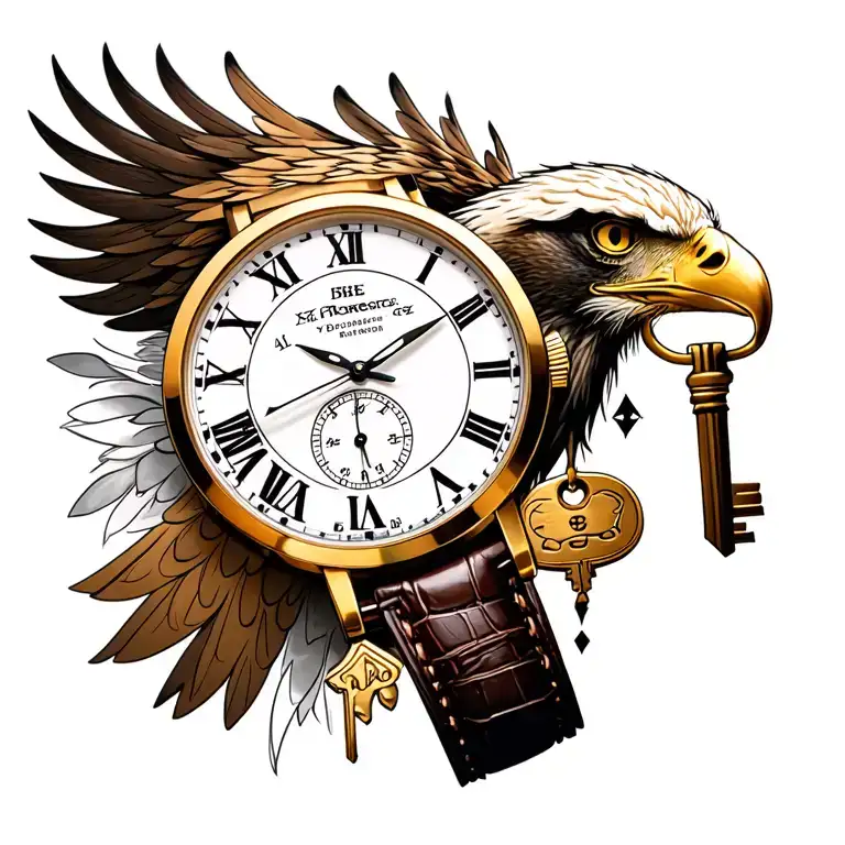 Eagle Gusset Watch Channel And Key