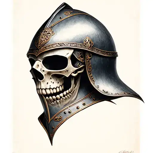 Skeleton Medieval Knight Helmet