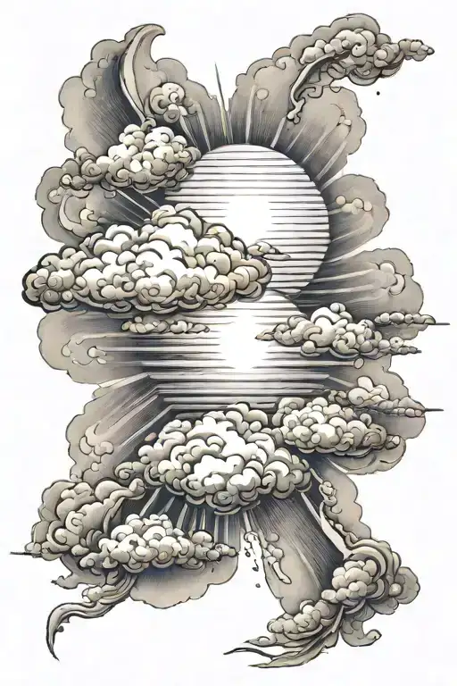 Clouds With A Sun Rays